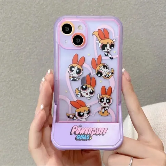 Apple | Accessories | Brand New Apple Iphone 4pro Max Powerpuff Girls  Silicone Phone W Stand | Poshmark